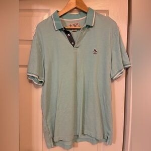 Original Penguin Men's Aqua Polo Shirt